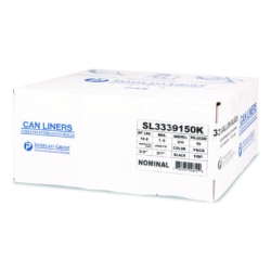 Low-Density Commercial Can Liners, 33 gal, 1.5 mil, 33" x 39
