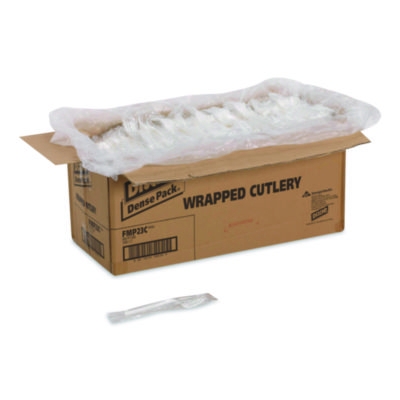Mediumweight Polypropylene Cutlery, Individually Wrapped, Fo