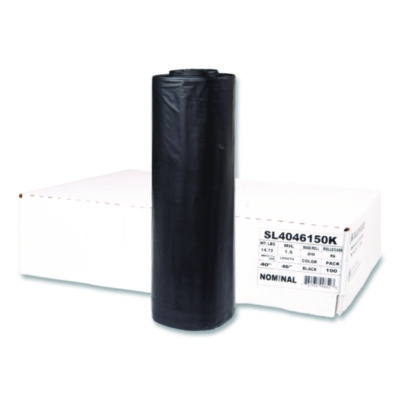 Institutional Low-Density Can Liners, 45 gal, 1.5 mil, 40" x