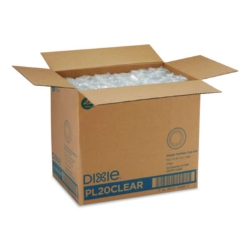 Plastic Portion Cup Lid, Fits 1.5 oz to 2 oz Cups, Clear, 10