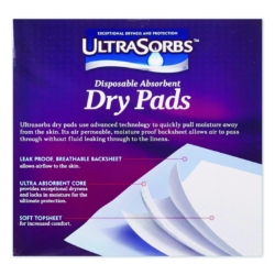 Ultrasorbs Disposable Dry Pads, 23 x 35, Blue, 7/Box, 6/Cart