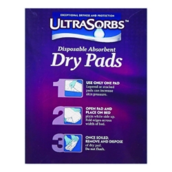 Ultrasorbs Disposable Dry Pads, 23 x 35, Blue, 7/Box, 6/Cart