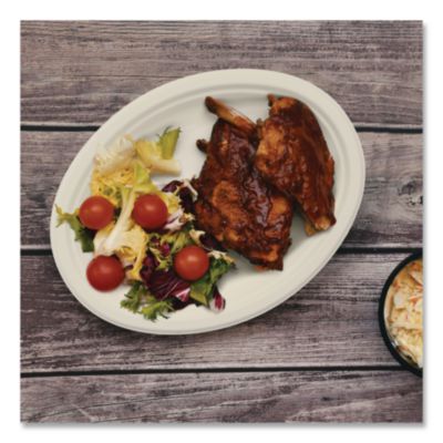 Compostable Molded Fiber Dinnerware, ProPlanet Seal, Platter