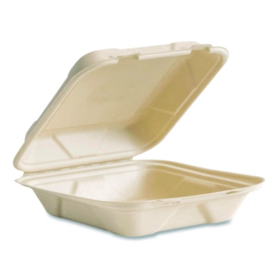 Nourish Molded Fiber Takeout Containers, Compostable, 7.9 x 