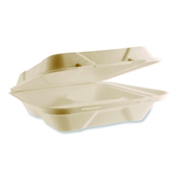 Nourish Molded Fiber Takeout Containers, Compostable, 3 Comp