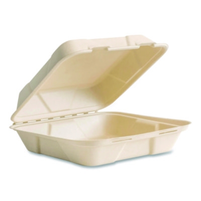 Nourish Molded Fiber Takeout Containers, Compostable, 9 x 9 