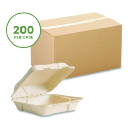 Nourish Molded Fiber Takeout Containers, Compostable, 9 x 9