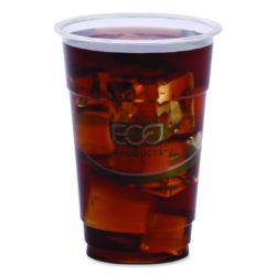 GreenStripe PLA Cold Cups, 10 oz, Plastic, Clear, 1,000/Cart