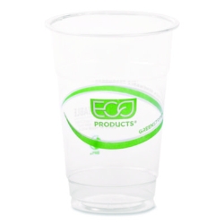 GreenStripe PLA Cold Cups, 10 oz, Plastic, Clear, 1,000/Cart