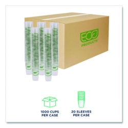 GreenStripe Renewable and Compostable Cold Cups, 20 oz, Plas