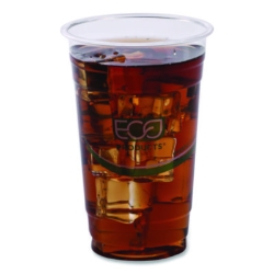 GreenStripe Renewable and Compostable Cold Cups, 20 oz, Plas
