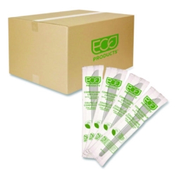 Plantware Compostable Cutlery, Knife, Plastic, White, 1,000/