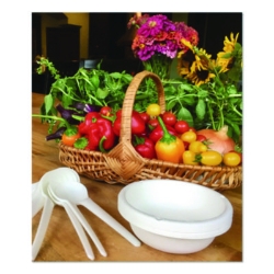 Plantware Compostable Soup Spoon, Heavyweight, Plastic, Whit