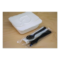 100% Recycled Content Cutlery Kit, Heavyweight Fork/Knife/So