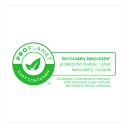 Compostable Molded Fiber Hinged Trays, ProPlanet Seal, 9.14