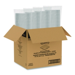Square Plastic Bowls, 24 oz, 5 x 5 x 1.99, Clear, Plastic, 6