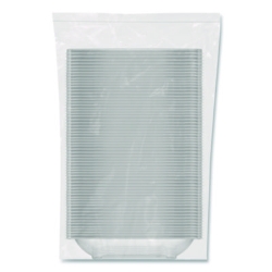 Square Plastic Bowls, 24 oz, 5 x 5 x 1.99, Clear, Plastic, 6