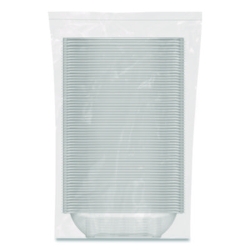 Square Plastic Bowls, 32 oz, 5 x 5 x 1.49, Clear, Plastic, 6