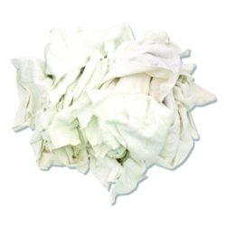 Sweatshirt Rags, Unscented, White, 8/lb, 25 lb/Carton