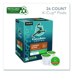 Caribou Blend Decaf Coffee K-Cups, 24/box