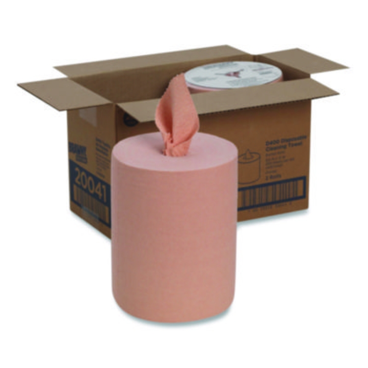 Medium-Duty Wiper Refill, 1-Ply, 10 x 13, Unscented, Orange,