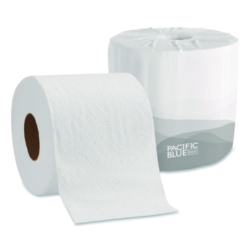 Pacific Blue Basic Embossed Bathroom Tissue, Septic Safe, 2-