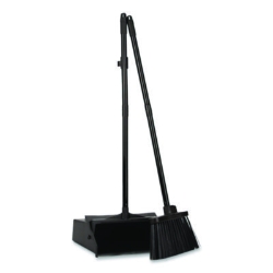 Duo-Pan Upright Dust Pan and Broom, 11.8 x 36, 24.5" Handle,