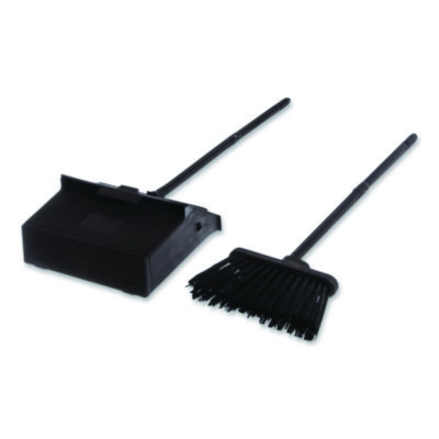 Duo-Pan Upright Dust Pan and Broom, 11.8 x 36, 24.5" Handle,