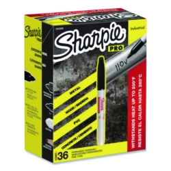 Industrial Permanent Marker Value-Pack, Fine Bullet Tip, Bla