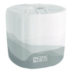 Pacific Blue Basic Embossed Bathroom Tissue, Septic Safe, 2-