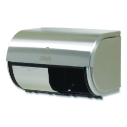 Compact Coreless Side-by-Side Double Roll Tissue Dispenser,