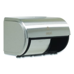 Compact Coreless Side-by-Side Double Roll Tissue Dispenser,