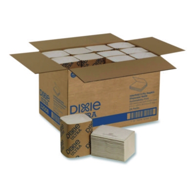 Interfold Napkin Refills 2-Ply, 6.5 X 5 Folded, Brown, 6,000