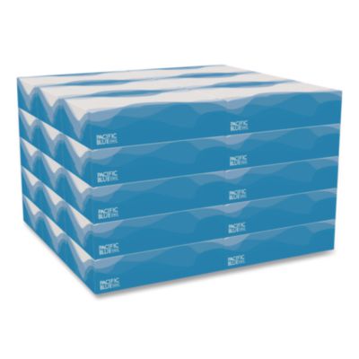 Pacific Blue Select Facial Tissue, Flat Box, 2-Ply, White, 1