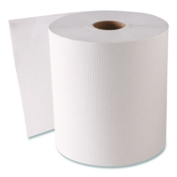 Hardwound Roll Towels, 1-Ply, 8" x 800 ft, White, 6 Rolls/Ca