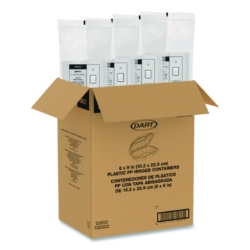 Microwaveable Hinged Containers, ProPlanet Seal, 6.5 x 9 x 3