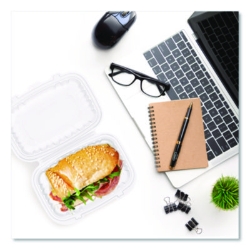 Microwaveable Hinged Containers, ProPlanet Seal, 6.5 x 9 x 3