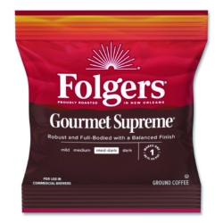Gourmet Supreme Ground Coffee, Fraction Pack, 1.75 oz, 42/Ca
