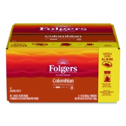 Coffee Filter Packs, 100% Colombian, 1.4 Oz Pack, 40/carton