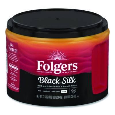 Black Silk Ground Coffee, 22.6 oz Canister