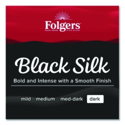 Black Silk Ground Coffee, Black 22.6 oz Canister, 6/Carton