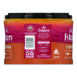 100% Columbian Coffee, 22.6 oz Canister, 6/Carton