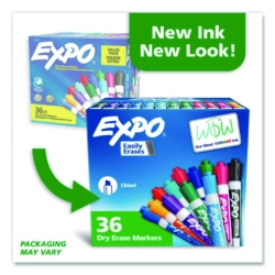 Low Odor Dry Erase Vibrant Color Markers, Broad Chisel Tip,