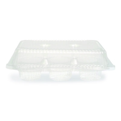 Bakery Containers, Muffin/Cupcake, 7.25 x 9.88 x 3.13, Clear