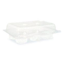 Bakery Containers, Muffin/Cupcake, 7.25 x 9.88 x 3.13, Clear