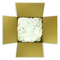 Sweatshirt Rags, Unscented, White, 8/lb, 25 lb/Carton