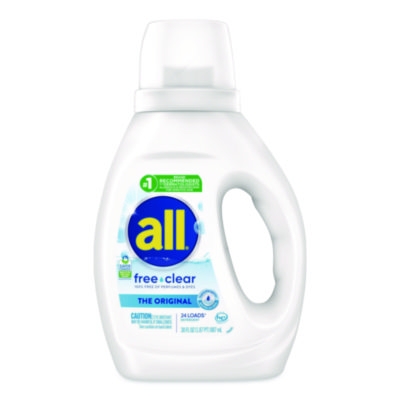Free Clear HE Laundry Detergent, 24 Loads, Unscented, 30 oz 