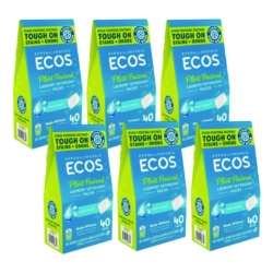 Laundry Detergent Packs, Free and Clear, 40 Pods/Pack, 6 Pac