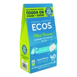 Laundry Detergent Packs, Free and Clear, 40 Pods/Pack, 6 Pac
