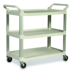 Xtra Utility Cart with Open Sides, Plastic, 3 Shelves, 300 l